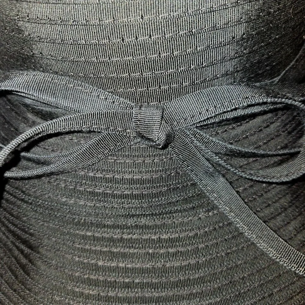 Eric Javits VTG Black Squishee Sun Hat Packable SPF 50+ Repells Water Twist Band - Picture 10 of 13